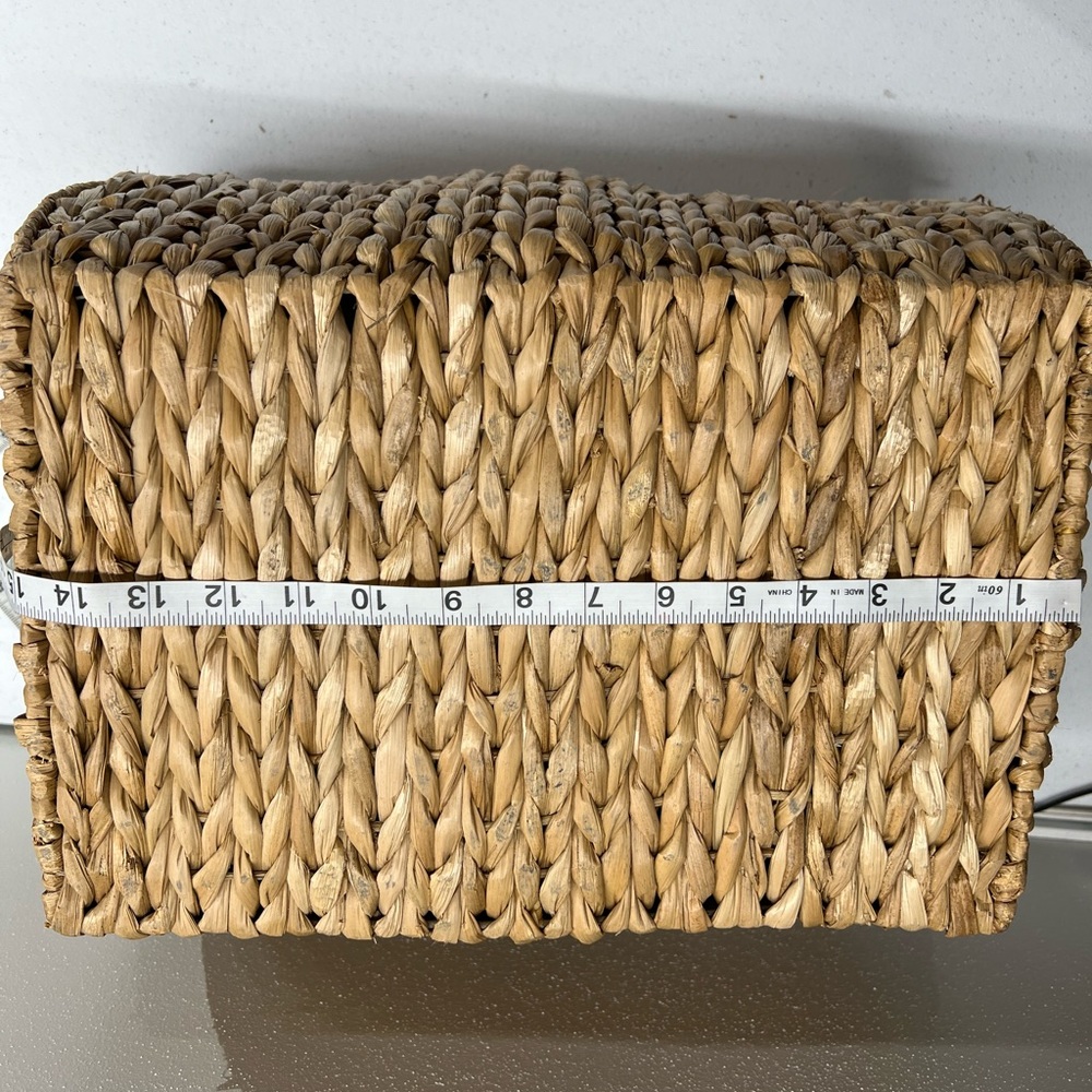 Seagrass storage baskets Woven pantry baskets Organization Vintage basket bin - Picture 7 of 10